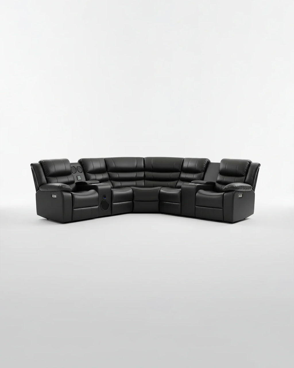 Sectionnel d'angle inclinable électrique Costa - Noir